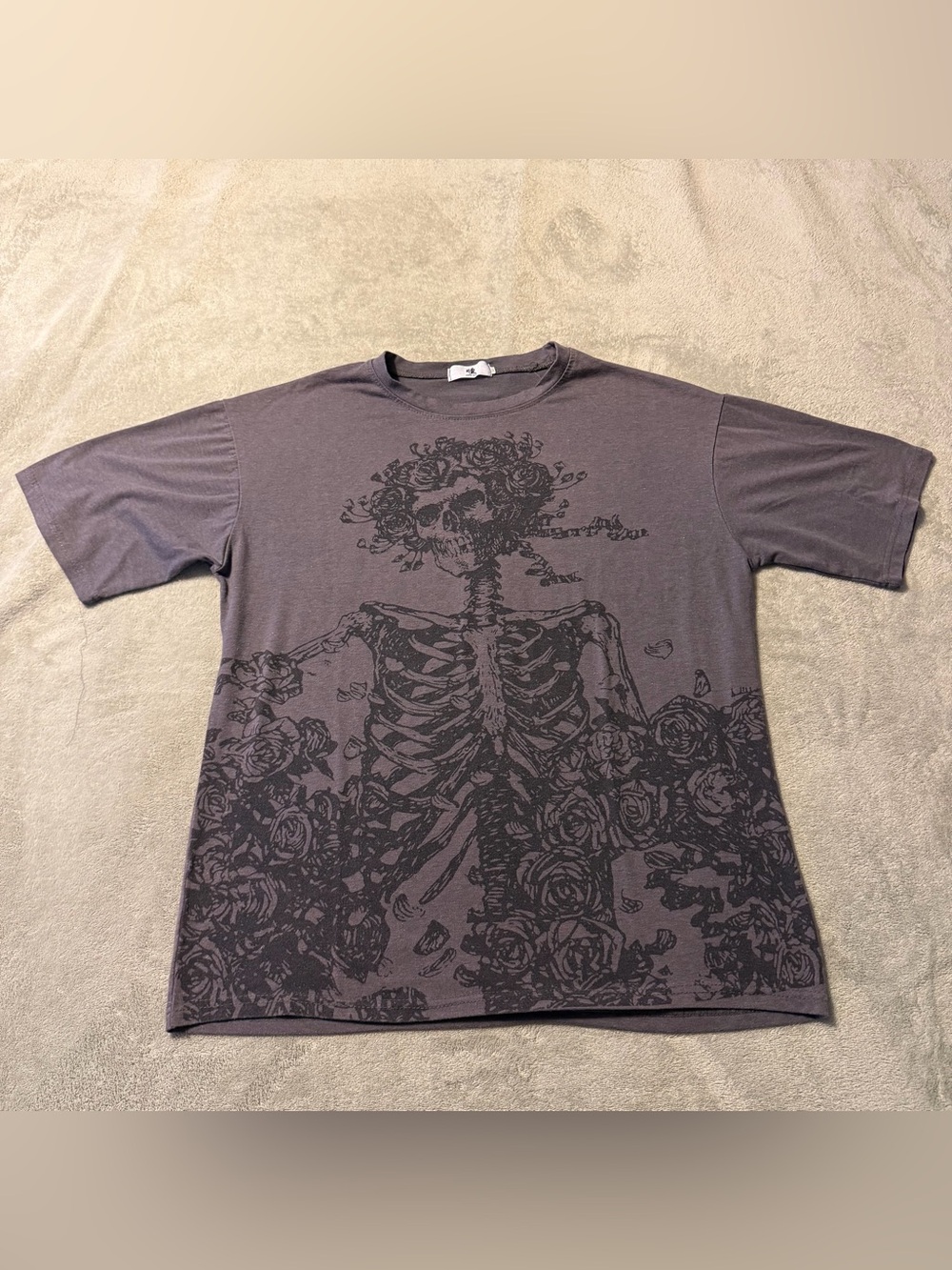 Pupilla Studio Grateful Dead Skeleton With Roses T-Shirt Adult Size Medium
